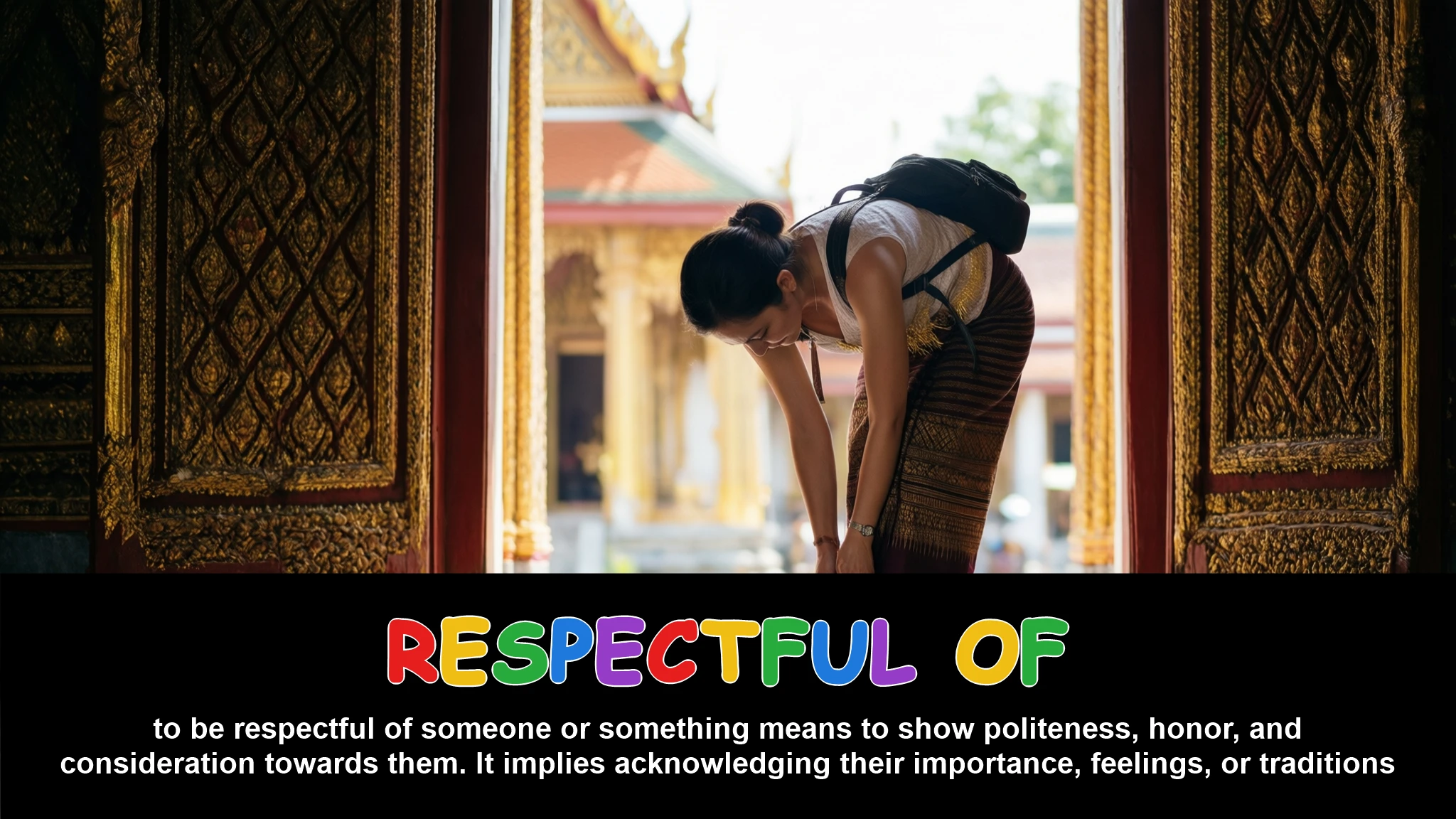 English Illustration for respectful of